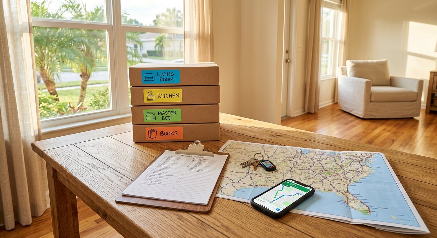 Long Distance Moving Checklist: Florida Interstate Moves